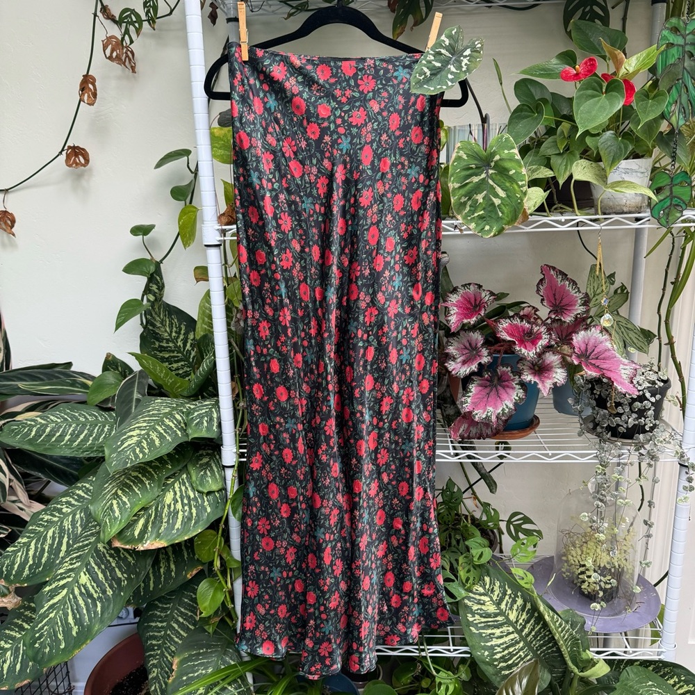 Realisation Par “Joni” skirt in black batik print NWOT